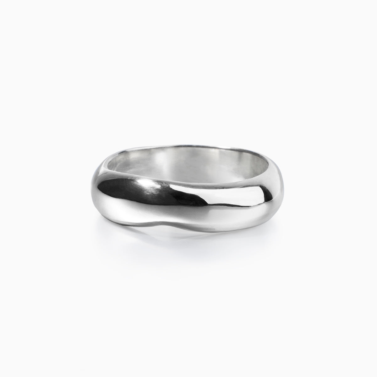 Silver Flow Ring Wide